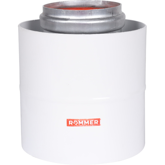 Начальный участок Rommer вертикальный D 60/100 (Baxi (кроме ECO Nova/Classic) хомут в комплекте + втулка D60 L-50