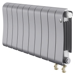 Радиатор биметаллический Royal Thermo Infinity 300 Silver Satin VR80 - 10 секций