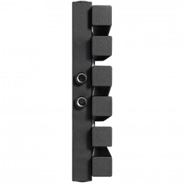 Трубчатый радиатор Stout TUBE QUADRO QV40-1750- 6 секций CU нижнее центральное подключение (черный матовый муар)