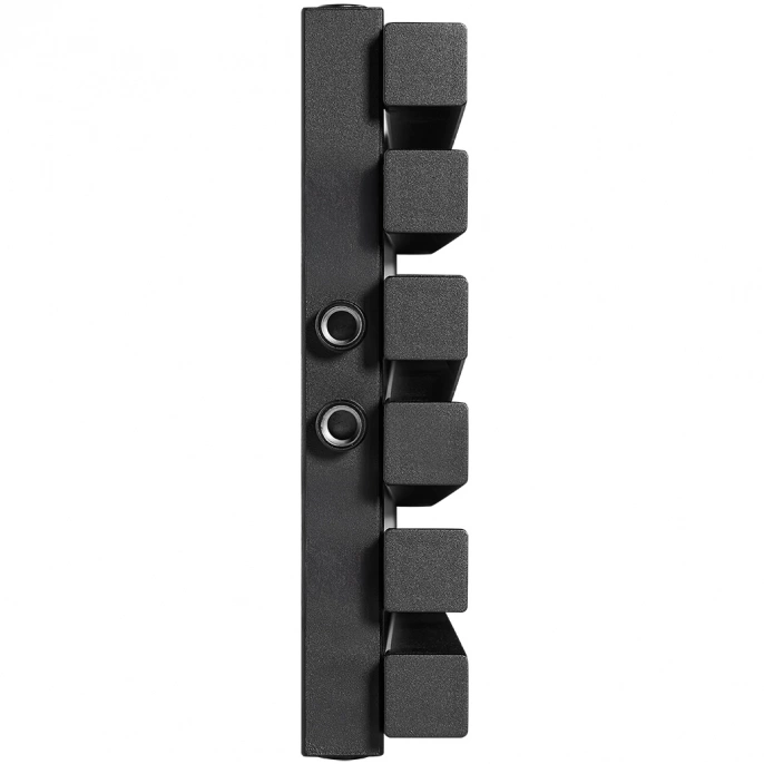 Трубчатый радиатор Stout TUBE QUADRO QV40-1750- 6 секций CU нижнее центральное подключение (черный матовый муар)