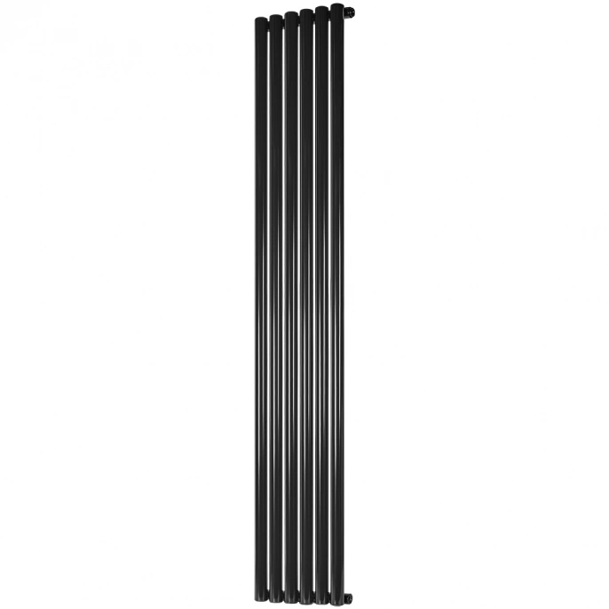 Трубчатый радиатор Stout TUBE ROUND R40 1-1750- 6 секций боковое подключение (черный)
