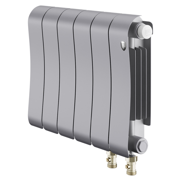 Радиатор биметаллический Royal Thermo Infinity 300 Silver Satin VR80 - 6 секций
