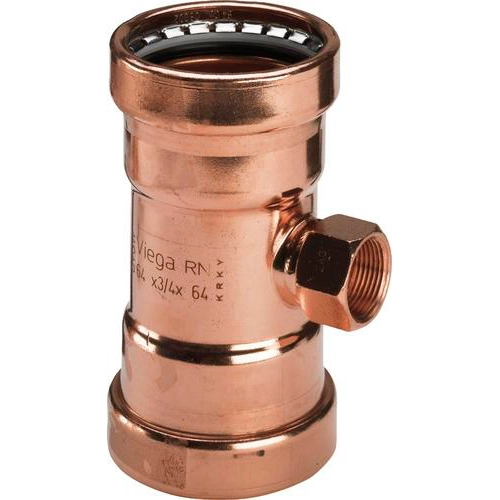 Тройник пресс-В медь Profipress XL Viega 64x1x64 c SC-Contur стопорн. кольцо