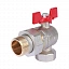 Кран шаровый угловой Rommer 1″ ВР-НР ручка-бабочка с разъемным соединением
