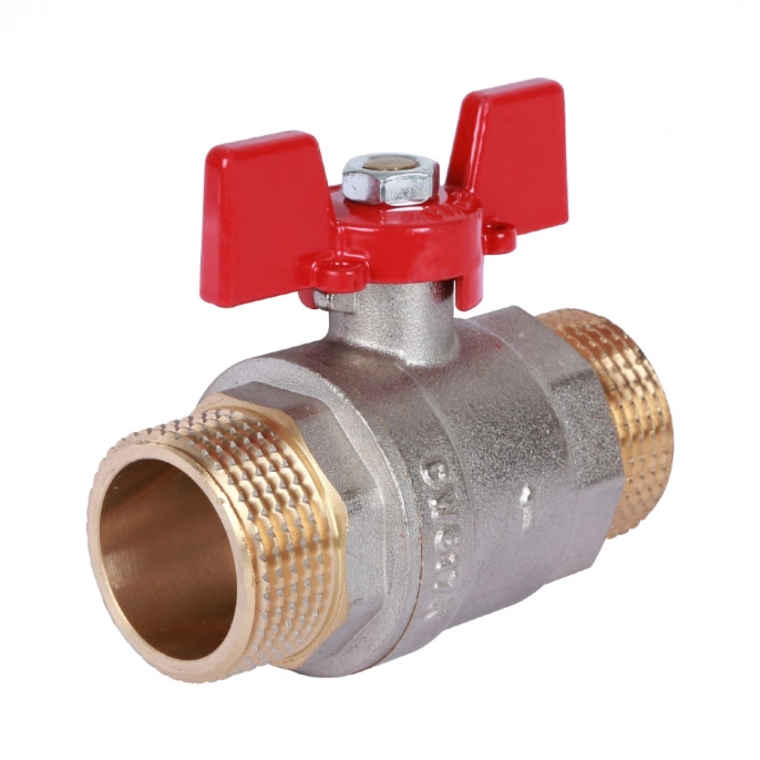 Кран шаровый Rommer 1" НР-НР, стандартный, ручка-бабочка