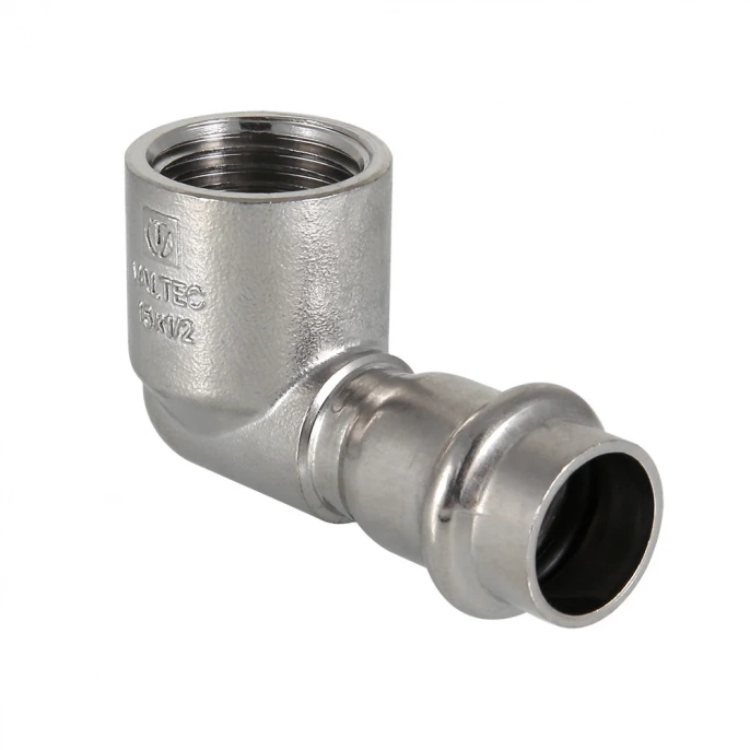 Угольник Inox-Press Valtec 18 мм х 1/2" (вн.резьба)