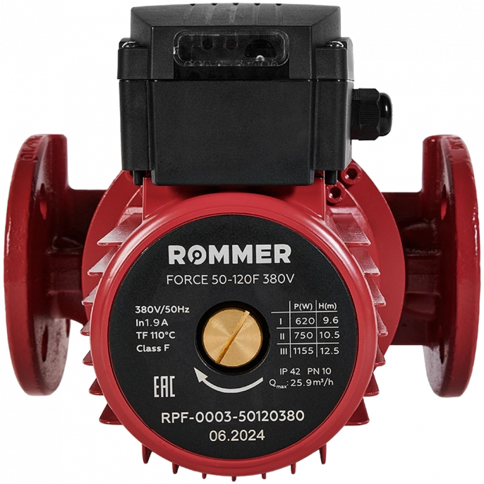 Насос циркуляционный Rommer FORCE 50-120F 380 V фланцевый