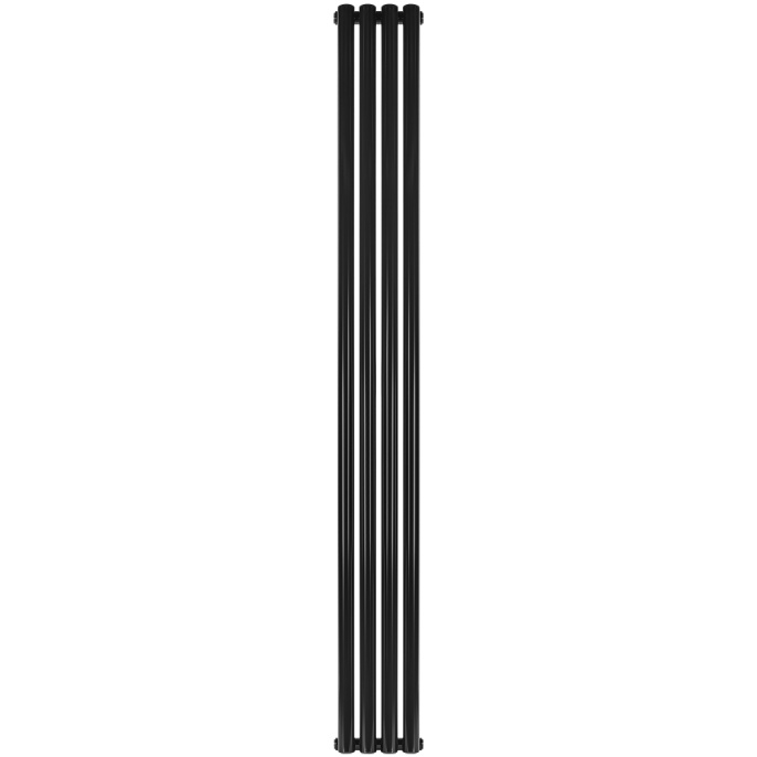 Трубчатый радиатор Stout TUBE ROUND R40 1-1750- 4 секции боковое подключение (черный)