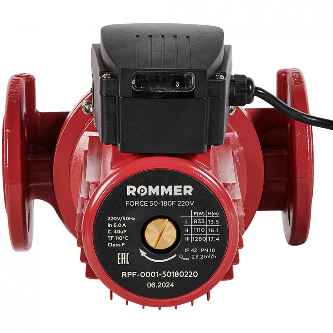 Насос циркуляционный Rommer FORCE 50-180F 220 V фланцевый