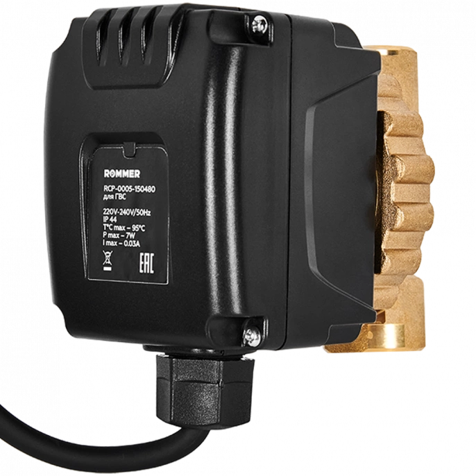 Насос циркуляционный Rommer Comfort для ГВС корпус латунь