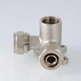 Угольник обжимной Valtec 16 х 16 мм х 1/2" водорозетка