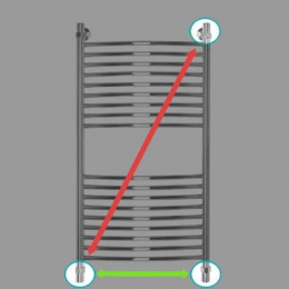 Водяной полотенцесушитель Energy Elite 1000x500