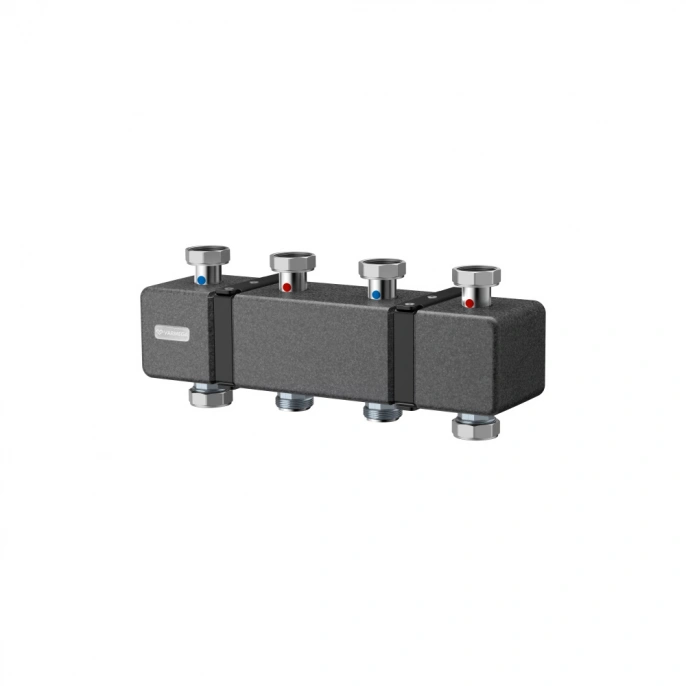Распределительный коллектор Varmega V-Flow до 3 контуров, нержавеющая сталь, с термоизоляцией