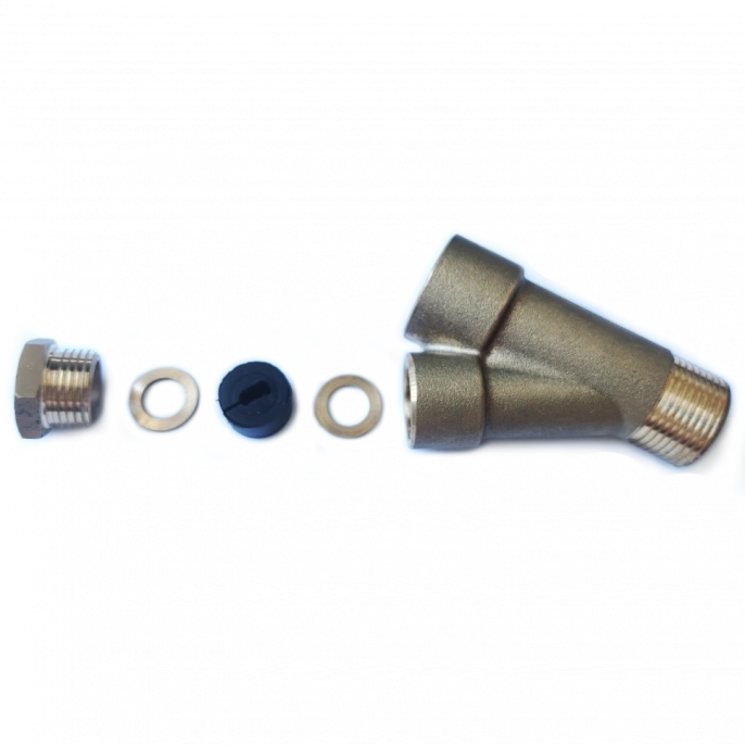 Тройник IQ FITTING SL 1" с вводом 1/2" под 45° и герметичным фитингом