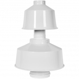 Оголовок с ветрозащитой Rommer D 60/100 Белый (Алюминий)