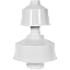 Оголовок с ветрозащитой Rommer D 60/100 Белый (Алюминий)