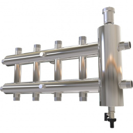 Коллектор с гидрострелкой ПроксиТерм GSK 25-5 Classic 1″ НР x 1″ 60 кВт 5 контуров
