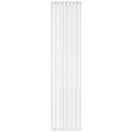 Трубчатый радиатор Stout TUBE ROUND R40 1-1750- 8 секций боковое подключение (белый)