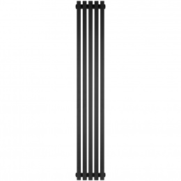 Трубчатый радиатор Stout TUBE QUADRO QV40-1750- 5 секций R нижнее правое подключение (черный матовый муар)