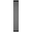 Трубчатый радиатор Stout TUBE QUADRO QV40-1750- 5 секций R нижнее правое подключение (черный матовый муар)