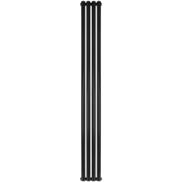 Трубчатый радиатор Stout TUBE ROUND R40 1-1750- 4 секции боковое подключение (черный)