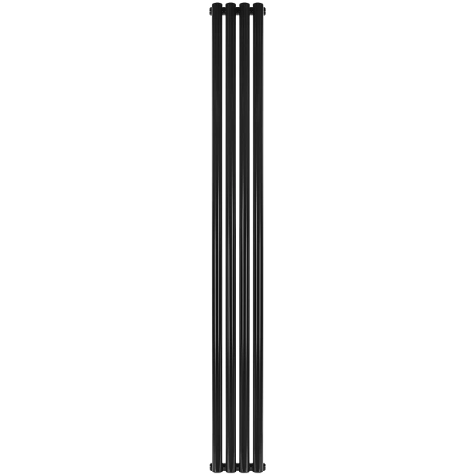 Трубчатый радиатор Stout TUBE ROUND R40 1-1750- 4 секции боковое подключение (черный)