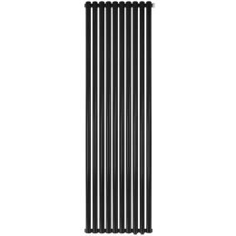 Трубчатый радиатор Stout TUBE ROUND R40 1-1750- 10 секций RT нижнее правое подключение (черный)