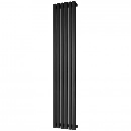 Трубчатый радиатор Stout TUBE QUADRO QV40-1750- 6 секций боковое подключение (черный матовый муар)