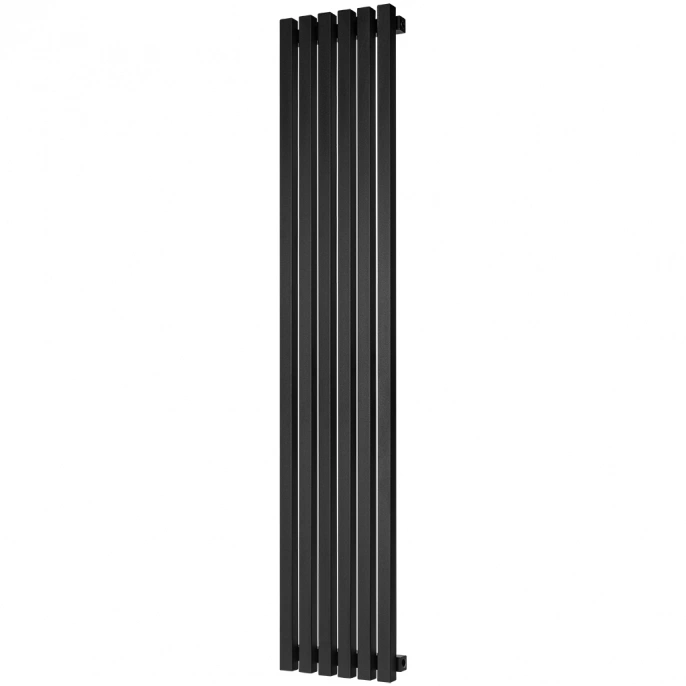 Трубчатый радиатор Stout TUBE QUADRO QV40-1750- 6 секций боковое подключение (черный матовый муар)