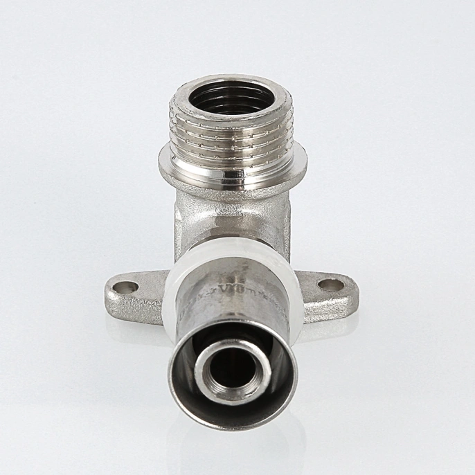 Угольник пресс Valtec 16 мм х 1/2" (нар.резьба) водорозетка