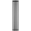 Трубчатый радиатор Stout TUBE QUADRO QV40-1750- 6 секций CU нижнее центральное подключение (черный матовый муар)