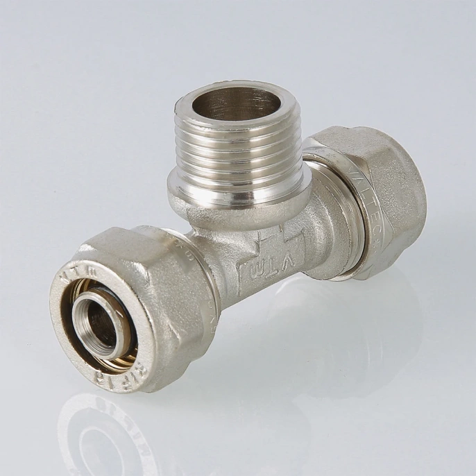Тройник обжимной Valtec 32 мм х 1 1/4" (нар.резьба)