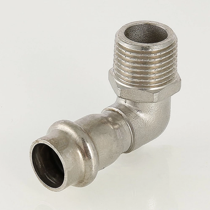 Угольник Inox-Press Valtec 18 мм х 1/2" (нар.резьба)