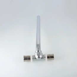 Тройник пресс Valtec 15 мм, 16х15х16, 30 см с хромированной трубкой