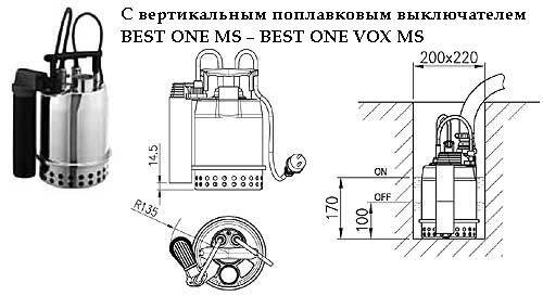 Насос погружной дренажный EBARA BEST ONE MS