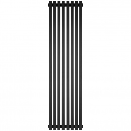Трубчатый радиатор Stout TUBE QUADRO QV40-1750- 8 секций R нижнее правое подключение (черный матовый муар)