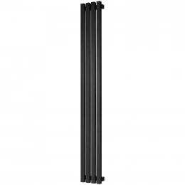 Трубчатый радиатор Stout TUBE QUADRO QV40-1750- 4 секции CU нижнее центральное подключение (черный матовый муар)