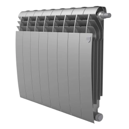 Биметаллический радиатор с нижним подключением Royal Thermo BiLiner Silver Satin 500 V 8 секций
