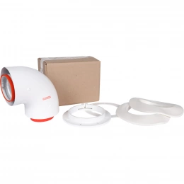 Начальный участок Rommer 90° D 60/100 (Bosch, Buderus, Navien S/C/E, Baxi ECO Nova/Classic,  Baltur, Лемакс, Fondital ) в комплекте фланец