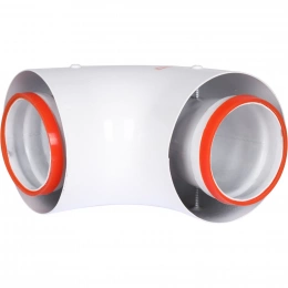 Начальный участок Rommer 90° D 60/100 (Baxi (кроме ECO Nova/Classic) хомут в комплекте + втулка D60 L-50