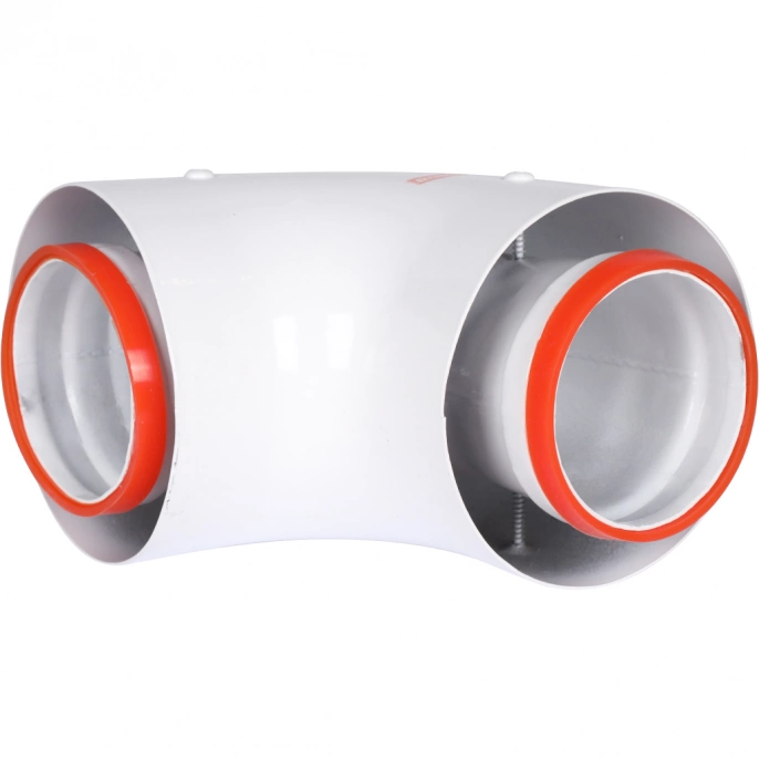 Начальный участок Rommer 90° D 60/100 (Baxi (кроме ECO Nova/Classic) хомут в комплекте + втулка D60 L-50