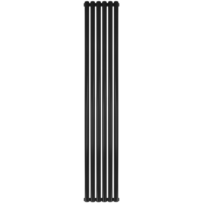 Трубчатый радиатор Stout TUBE ROUND R40 1-1750- 6 секций боковое подключение (черный)