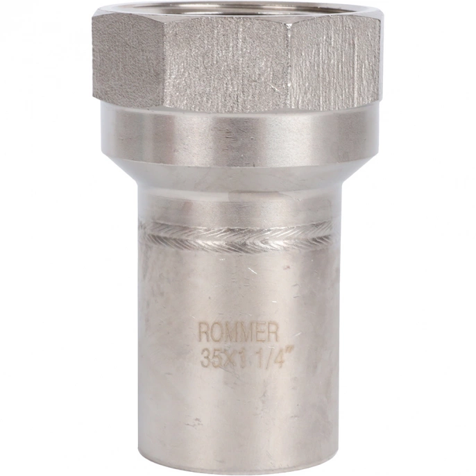 Вставка переходная НПр-ВР Rommer 35х1 1/4 из нержавеющей стали прессовой