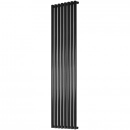 Трубчатый радиатор Stout TUBE ROUND R40 1-1750- 8 секций боковое подключение (черный)