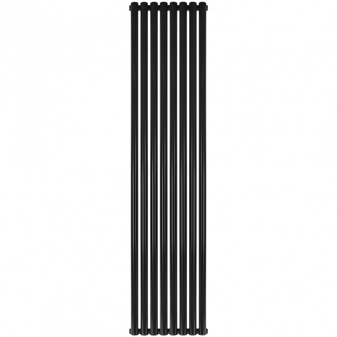 Трубчатый радиатор Stout TUBE ROUND R40 1-1750- 8 секций боковое подключение (черный)