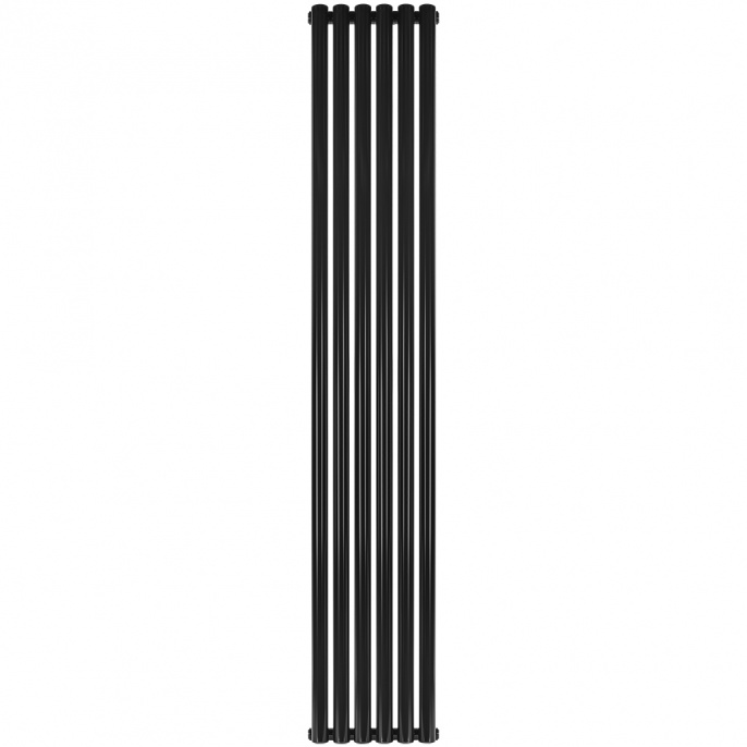 Трубчатый радиатор Stout TUBE ROUND R40 1-1750- 6 секций боковое подключение (черный)