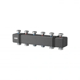 Распределительный коллектор Varmega V-Flow до 5 контуров, нержавеющая сталь, с термоизоляцией