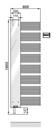 Электрический полотенцесушитель Zehnder Yucca Mirror YME-180-60/RD (белый)