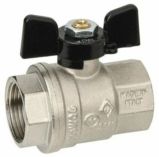 Кран шаровый Bugatti Oregon 1/2" ВР-ВР, 302, полнопроходной, ручка-бабочка