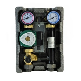 Группа быстрого монтажа BMU-C-40-25-P-L NED Thermo InstallHEAT с 3-х ходовым смесителем 1" с насосом DAB VA 65/130 (левое подключение)
